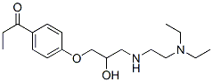 4'-[2-ヒドロキシ-3-[[2-(ジエチルアミノ)エチル]アミノ]プロポキシ]プロピオフェノン 化学構造式