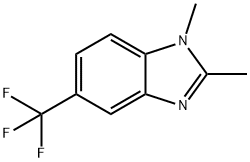 1,2-ジメチル-5-(トリフルオロメチル)-1H-ベンゾイミダゾール 化学構造式