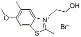 3-(2-hydroxyethyl)-6-methoxy-2,5-dimethylbenzothiazolium bromide Structure