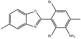 2,4-DIBROMO-6-METHYL-3-(5-METHYL-1,3-BENZOXAZOL-2-YL)ANILINE Structure