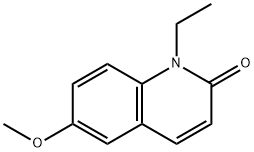 1-エチル-6-メトキシ-2(1H)-キノリノン 化学構造式