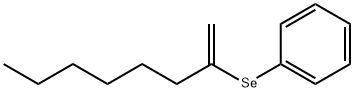 (1-METHYLENE-HEPTYLSELANYL)-BENZENE Struktur