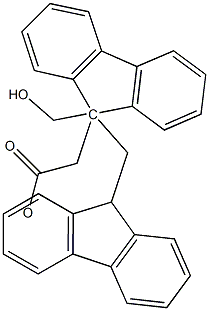 9-(9H-フルオレン-9-イルメチル)-9H-フルオレン-9-メタノールアセタート 化学構造式