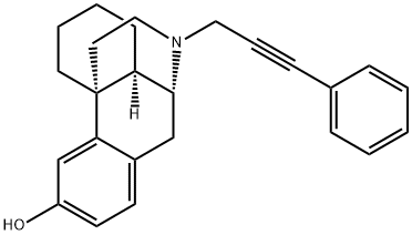 (-)-17-(3-Phenyl-2-propynyl)morphinan-3-ol Structure