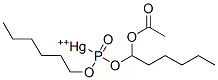 Acetoxy[bis(hexyloxy)phosphinyl]mercury(II) Struktur