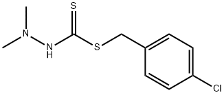 Dimethylaminodithiocarbamic acid p-chlorobenzyl ester Structure