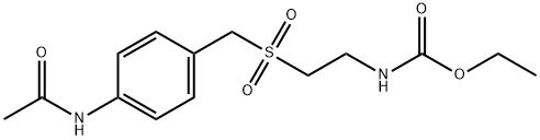 N-(p-アセチルアミノベンジルスルホニル)-N-エチルカルバミン酸エチル 化学構造式