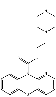 10H-Pyrido[3,2-b][1,4]benzothiazine-10-carboxylic acid 2-(4-methylpiperazino)ethyl ester Structure