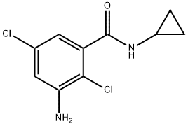 3-Amino-N-cyclopropyl-2,5-dichlorobenzamide Structure