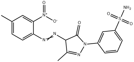 3-[4,5-dihydro-3-methyl-4-[(4-methyl-2-nitrophenyl)azo]-5-oxo-1H-pyrazol-1-yl]benzenesulphonamide  Structure