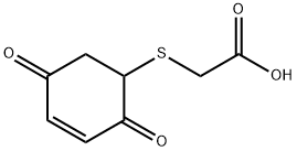 [(2,5-ジオキソ-3-シクロヘキセニル)チオ]酢酸 化学構造式