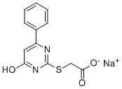 4-Phenyl-6-oxy-pyrimidine-2-thioglycolic acid (sodium salt) Structure