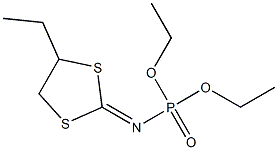N-(4-Ethyl-1,3-dithiolan-2-ylidene)phosporamidic acid O,O-diethyl ester,63907-31-3,结构式