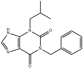 7-benzyl-3-(2-methylpropyl)xanthine Struktur