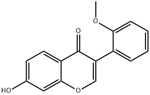 7-HYDROXY-3-(2-METHOXYPHENYL)- 4H-1-BENZOPYRAN-4-ONE Struktur