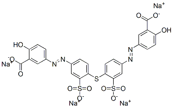 tetrasodium 5,5'-[thiobis[(3-sulphonato-p-phenylene)azo]]disalicylate ,6391-20-4,结构式