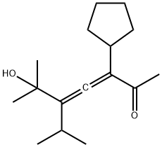 3-Cyclopentyl-6-hydroxy-6-methyl-5-isopropyl-3,4-heptadien-2-one,63922-48-5,结构式