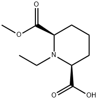 2,6-Piperidinedicarboxylicacid,1-ethyl-,monomethylester,(2R,6S)-(9CI) 化学構造式