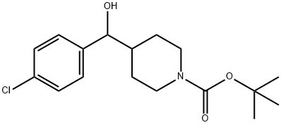 1-BOC-4-[(4-氯苯基)羟基甲基]哌啶 结构式