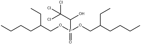 (2,2,2-Trichloro-1-hydroxyethyl)phosphonic acid bis(2-ethylhexyl) ester,63950-92-5,结构式