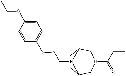 8-[3-(p-Ethoxyphenyl)-2-propenyl]-3-propionyl-3,8-diazabicyclo[3.2.1]octane Structure