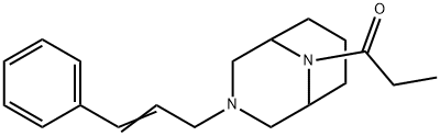 1-[3-(3-Phenyl-2-propenyl)-3,9-diazabicyclo[3.3.1]nonane-9-yl]-1-propanone,63978-05-2,结构式