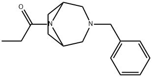 3-Benzyl-8-propionyl-3,8-diazabicyclo[3.2.1]octane Struktur