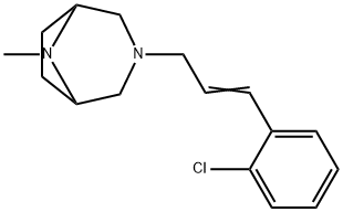 3-[3-(o-クロロフェニル)アリル]-8-メチル-3,8-ジアザビシクロ[3.2.1]オクタン 化学構造式