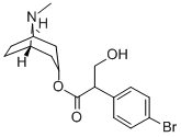 4-ブロモ-α-(ヒドロキシメチル)ベンゼン酢酸8-メチル-8-アザビシクロ[3.2.1]オクタン-3-イル 化学構造式