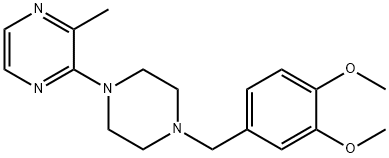 2-[4-[(3,4-Dimethoxyphenyl)methyl]piperazin-1-yl]-3-methylpyrazine,63978-37-0,结构式