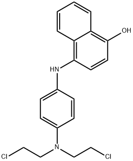 N-[4-[Bis(2-chloroethyl)amino]phenyl]-4-hydroxy-1-naphthalenamine,63978-92-7,结构式