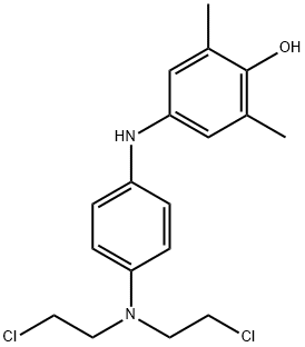 4-[[4-[Bis(2-chloroethyl)amino]phenyl]amino]-2,6-dimethylphenol,63979-56-6,结构式