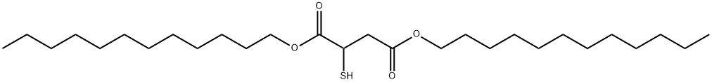 2-メルカプトこはく酸ジドデシル 化学構造式