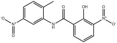 2-Hydroxy-N-(2-methyl-5-nitrophenyl)-3-nitrobenzamide Struktur