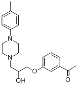 3'-[2-Hydroxy-3-[4-(p-tolyl)piperazino]propoxy]acetophenone Struktur