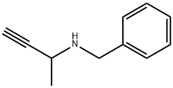 N-(1-メチル-2-プロピニル)ベンジルアミン 化学構造式