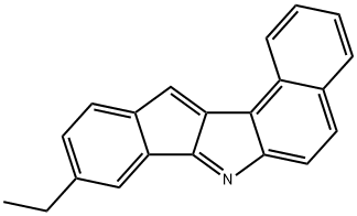 9-エチルベンゾ[e]インデノ[1,2-b]インドール 化学構造式