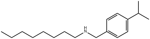 4-イソプロピル-N-オクチルベンゼンメタンアミン 化学構造式