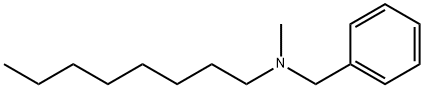 N-ベンジル-N-メチルオクチルアミン 化学構造式