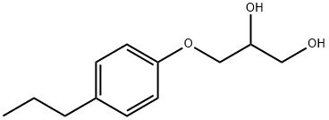 3-(p-プロピルフェノキシ)-1,2-プロパンジオール 化学構造式