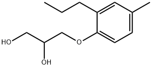 3-(2-プロピル-p-トリルオキシ)-1,2-プロパンジオール 化学構造式