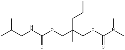 2-メチル-2-プロピル-1,3-プロパンジオール1-(ジメチルカルバマート)3-(イソブチルカルバマート) 化学構造式