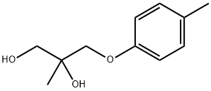 2-メチル-3-(p-トリルオキシ)-1,2-プロパンジオール 化学構造式