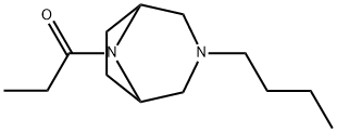 3-ブチル-8-プロピオニル-3,8-ジアザビシクロ[3.2.1]オクタン 化学構造式