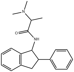 N-[2-(ジメチルアミノ)プロピオニル]-2-フェニル-1-インダンアミン 化学構造式