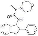 N-(2-モルホリノプロピオニル)-2-フェニル-1-インダンアミン 化学構造式