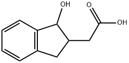 1-ヒドロキシ-2-インダン酢酸 化学構造式