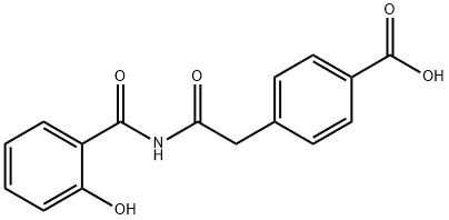 4-[2-[(2-ヒドロキシベンゾイル)アミノ]-2-オキソエチル]安息香酸 化学構造式
