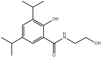 N-(2-ヒドロキシエチル)-3,5-ジイソプロピルサリチルアミド 化学構造式
