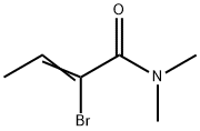 N,N-ジメチル-2-ブロモ-2-ブテンアミド 化学構造式